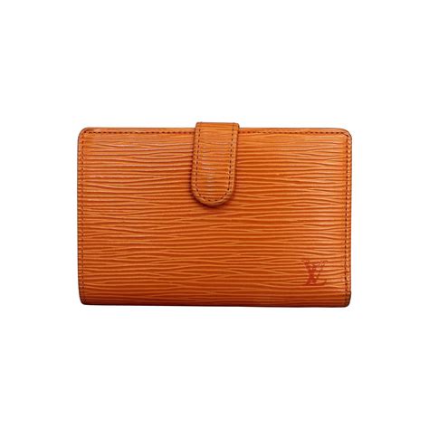 orange lv wallet